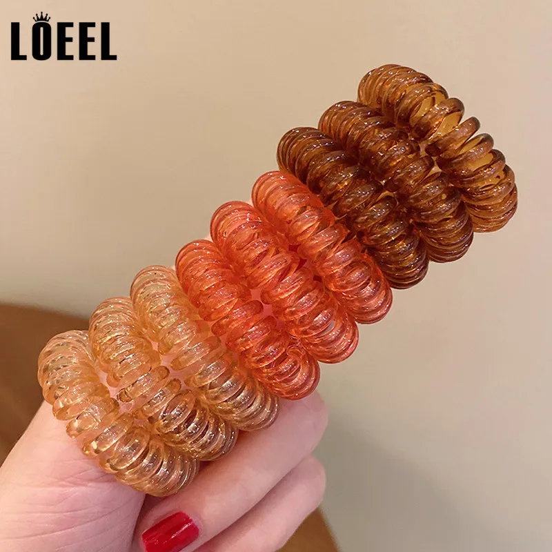 

9 Pcs/Lot New Spiral Hair Ties For Women Phone Cord Hairbands Elastic Hair Bands For Girls Scrunchies Headbands Hair Accessories