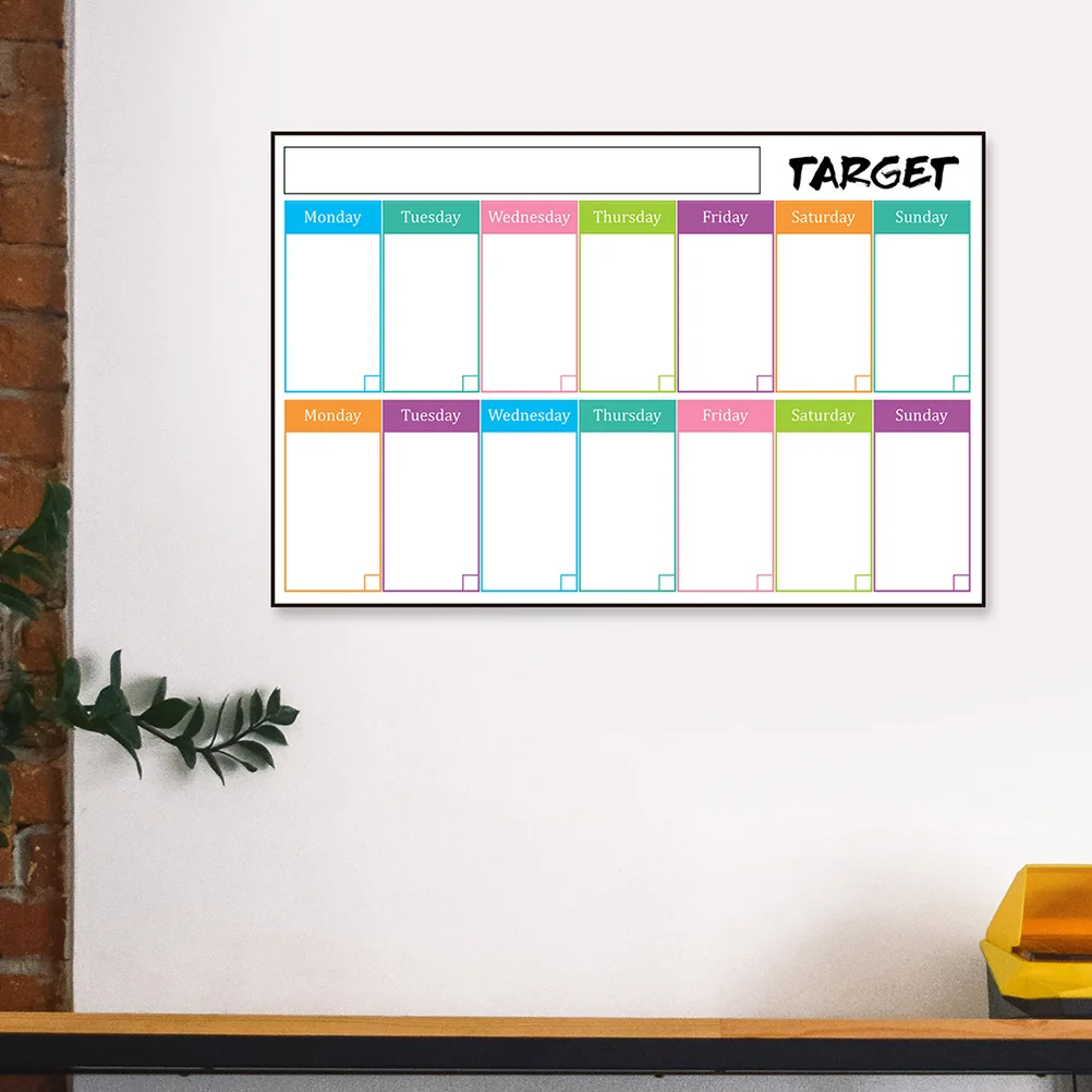 

Adhesive Fridge Calendar Dry Erase White Board Weekly Wall Light House Decorations Home