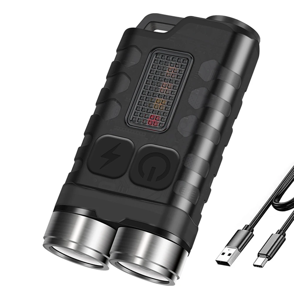 

Миниатюрный светодиодный фонарик с брелоком, зарядка через USB, Тип C, переносное освещение для кемпинга, рыбалки