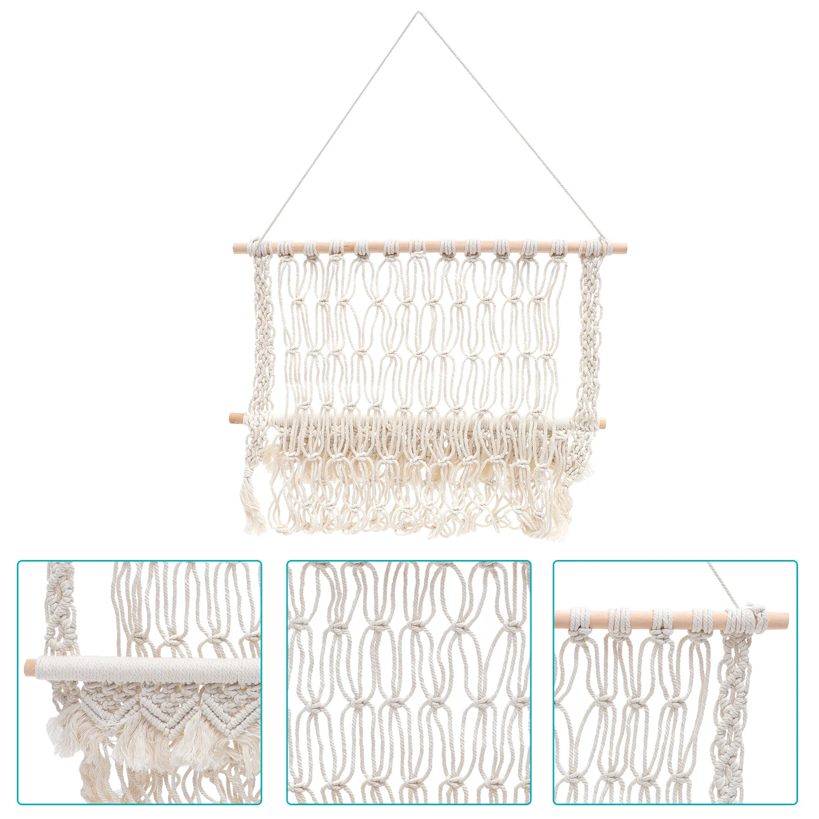 

Pendant Hanging Hammock Nordic Style Tapestry Stuffed Animal Display Macrame Wall