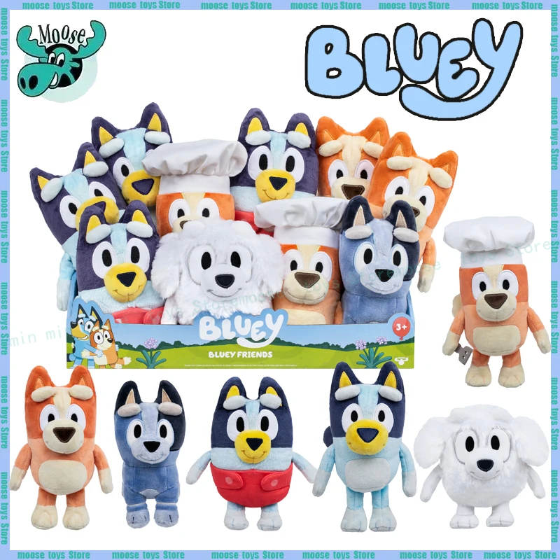 Оригинальная плюшевая игрушка Bluey and Friends мягкая хлопковая с анимированными