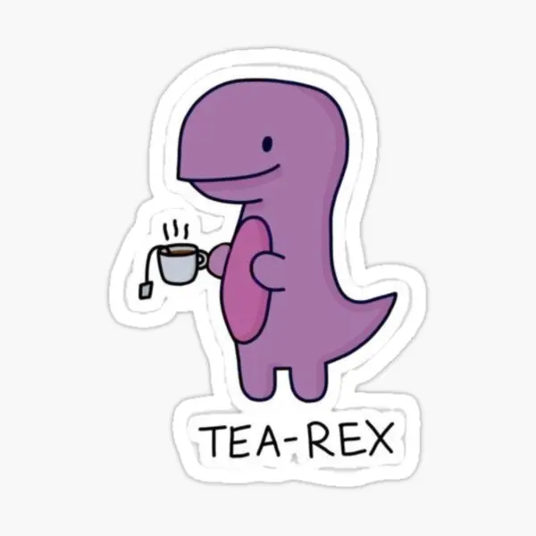 

Tea Rex Dino Sticker 5PCS Stickers for Anime Room Cartoon Home Funny Art Wall Bumper Decorations Decor Water Bottles