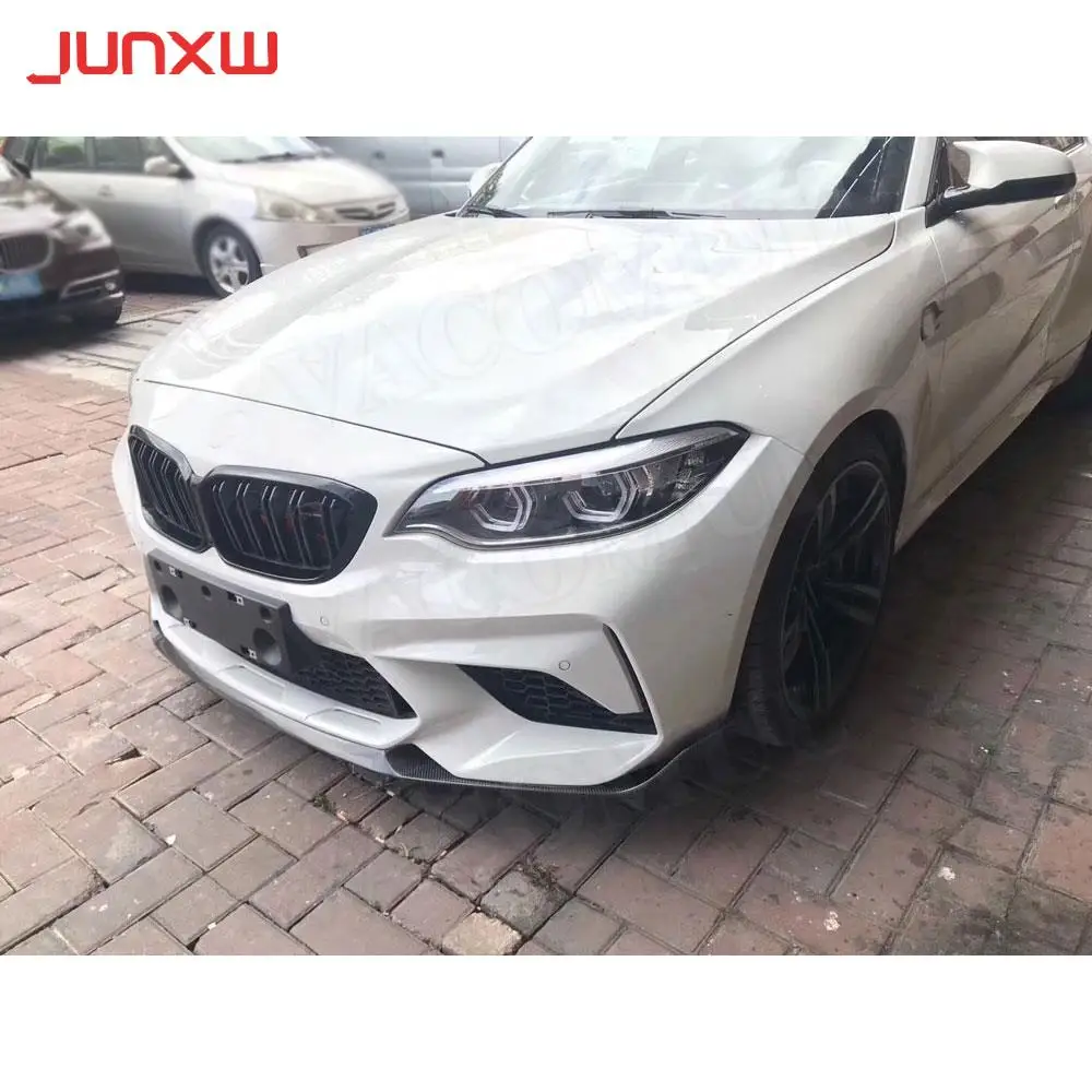 Передний спойлер для губ из углеродного волокна 2 серии для BMW F87 M2C 2017 2018 2019 MP, стильный передний бампер, лопатка для подбородка, автомобильный Стайлинг