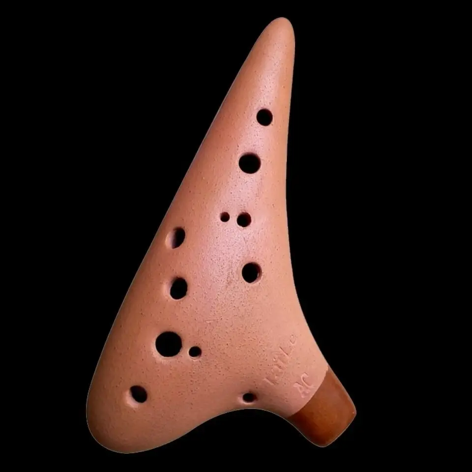 

High Quality 12 Hole Ocarina Alto &Soprano C/G/F Key Smoked Burning Process Professional Ceramic Flute Musical Instruments