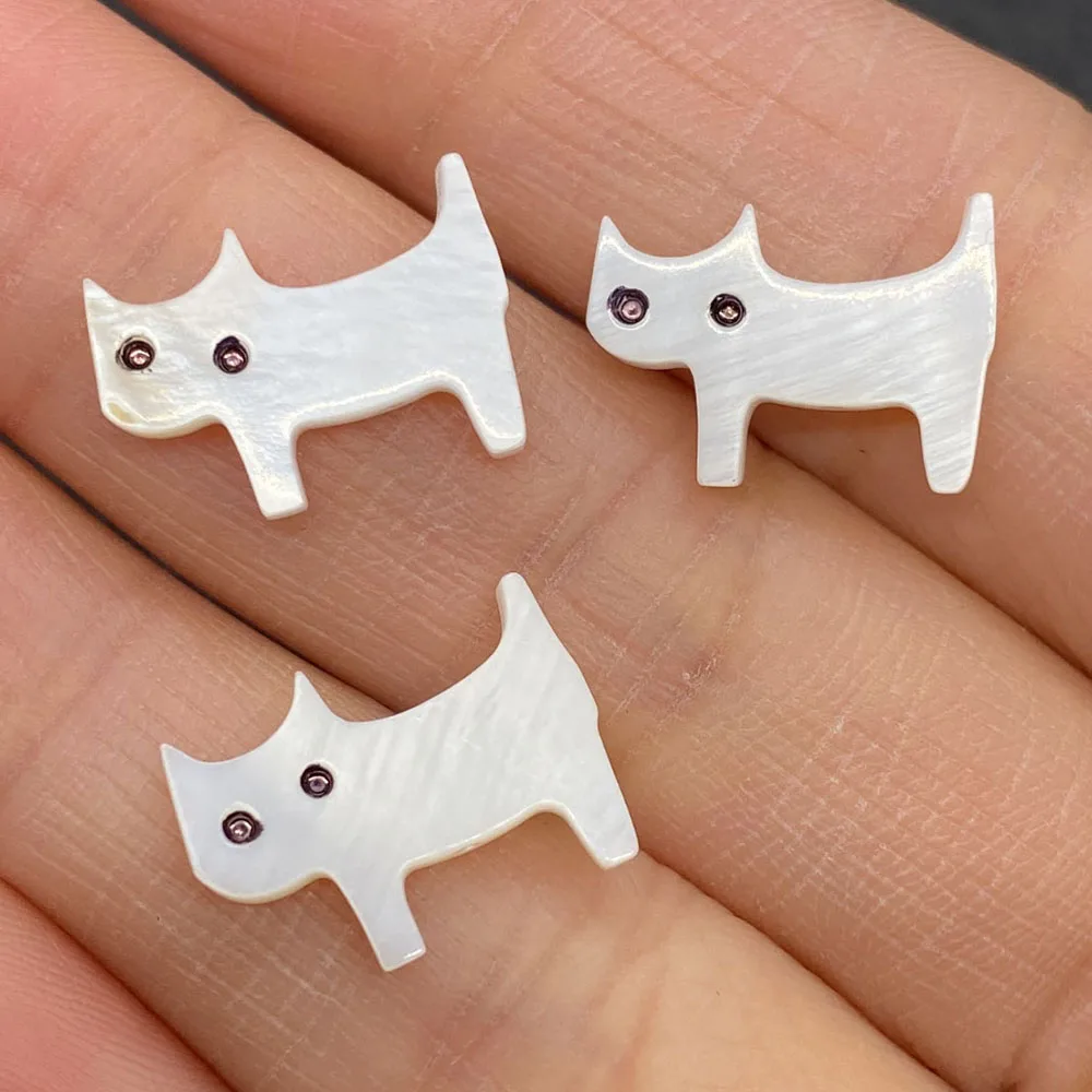 

Cat-shaped Natural Freshwater Shell Beads Animal Beads Jewelry DIY Beads for Jewelry Bracelet Necklace Accessories 10 Pack