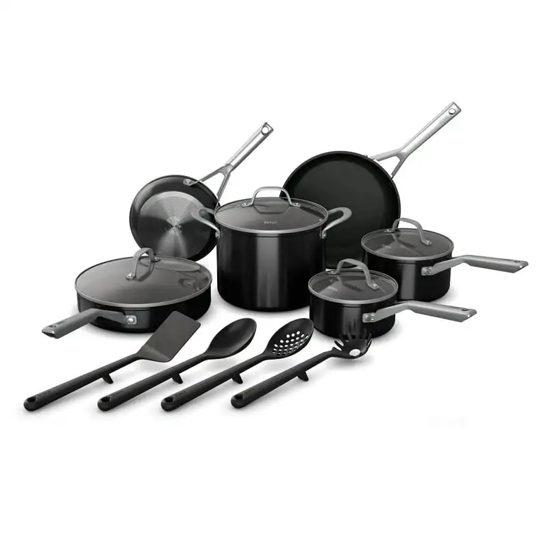 

Foodi™ NeverStick™ Essential 14-Piece Cookware Set, guaranteed to never stick