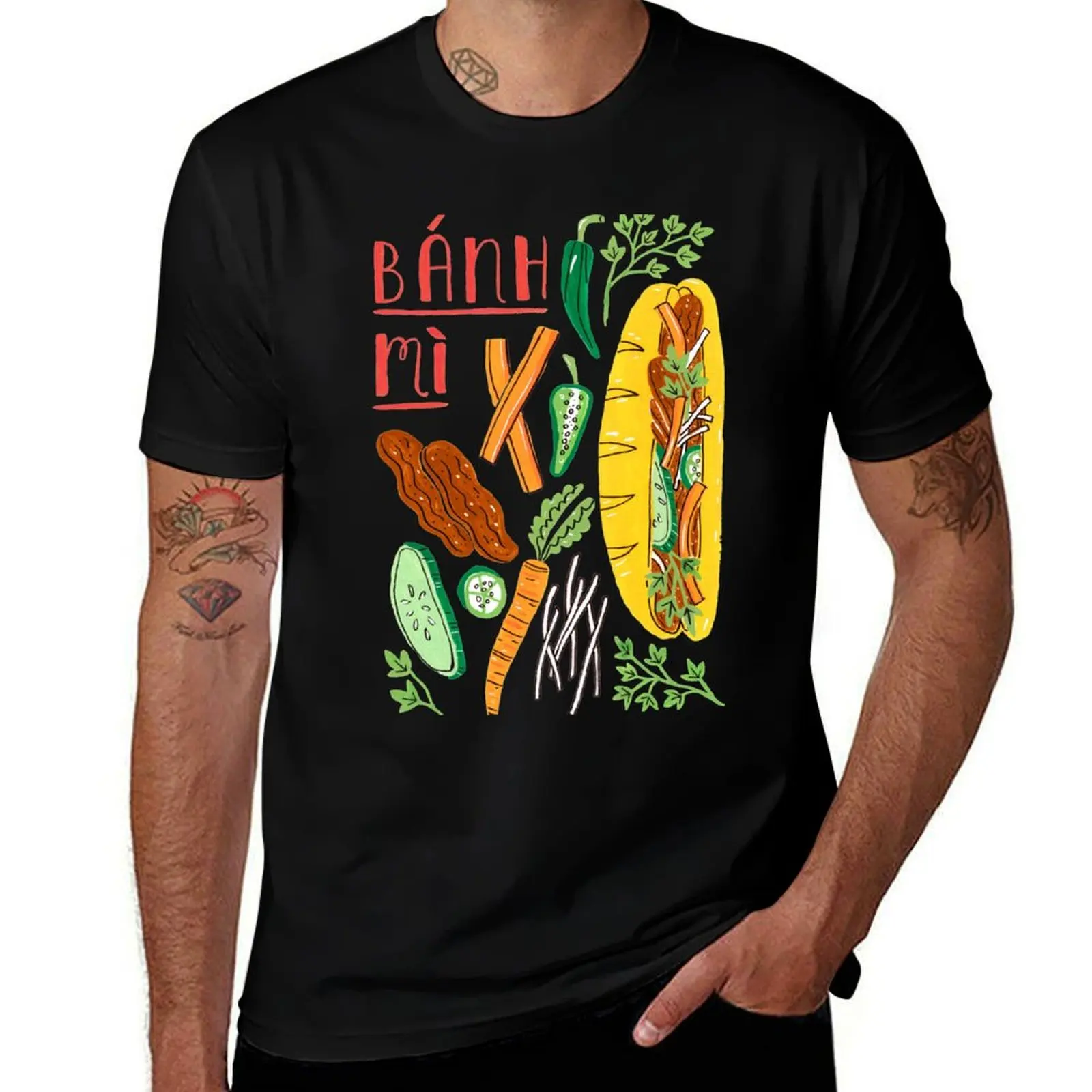 Фото Футболка Banh Mi, однотонная базовая футболка №1