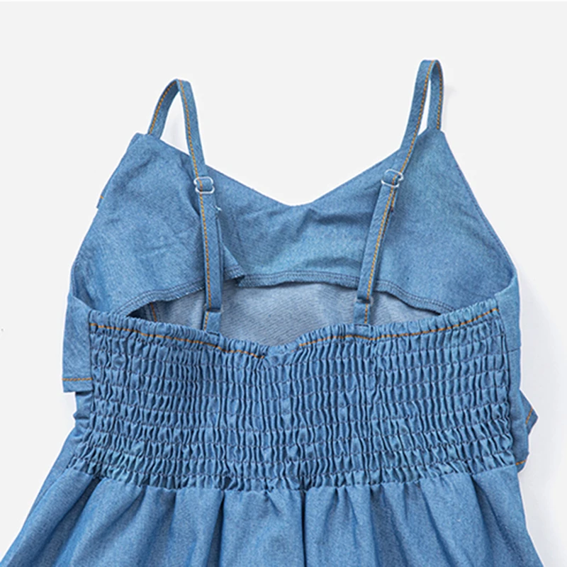 YourSeason Girl Beach Dresses 2022 New Kids Summer Fashion Children Girls Cotton Clothing Sleeveless Denim Casual Dress |