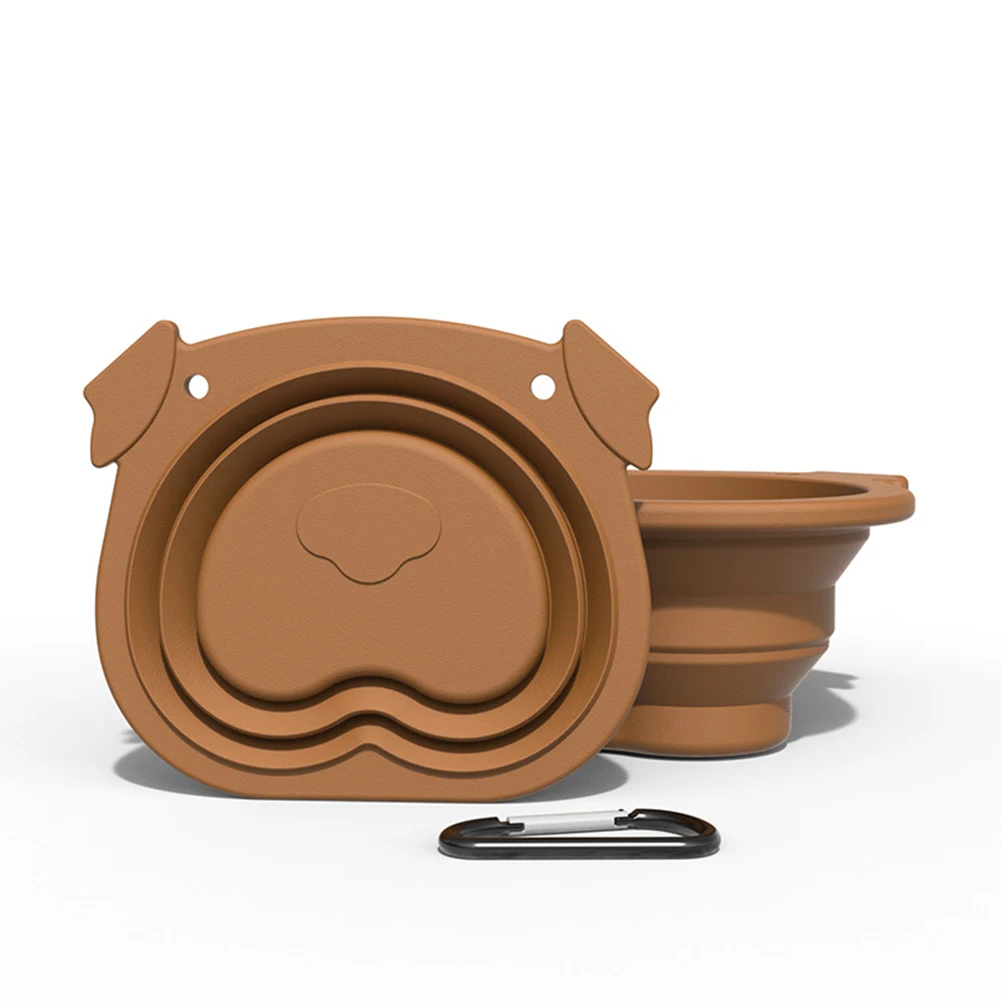 

Silicone folding bowl dog automatic feeder outdoor travel portable dog food bowl pet supplies