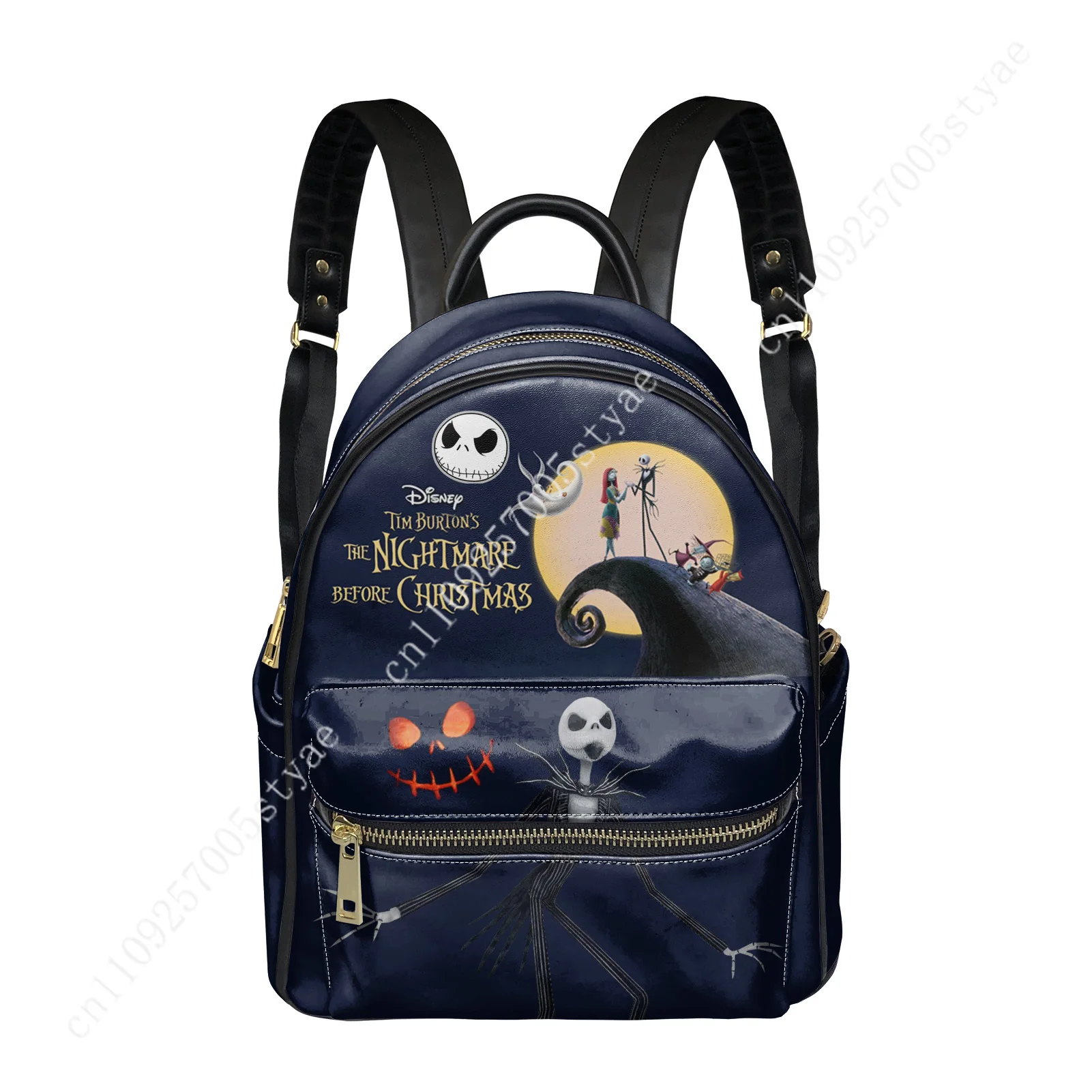 Фото Рюкзак Disney Jack Skellington Christmas Nightmare для женщин и мужчин, сумка на два плеча, деловая дорожная сумка, рюкзак для книг, подарочный рюкзак на каждый день №2