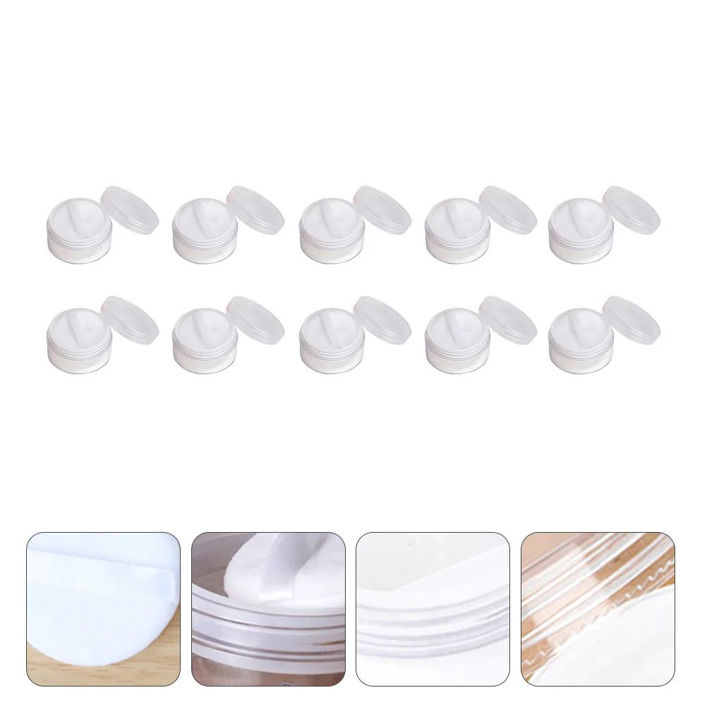 

10 Pcs Transparent Powder Box DIY Makeup Case Plastic Loose Container Containers