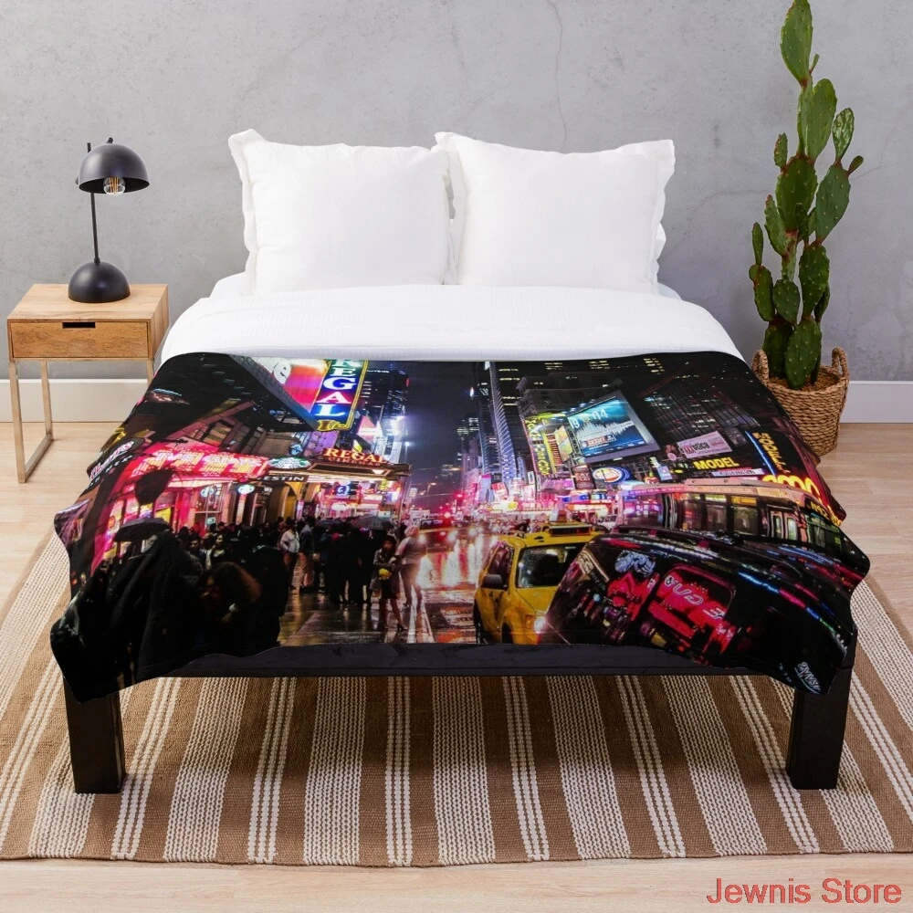 

New York City Night Throw Blanket Blanket Throws on Bed/Crib/Couch 150x200CM adult Baby Girls Boys Kids Gift Christmas