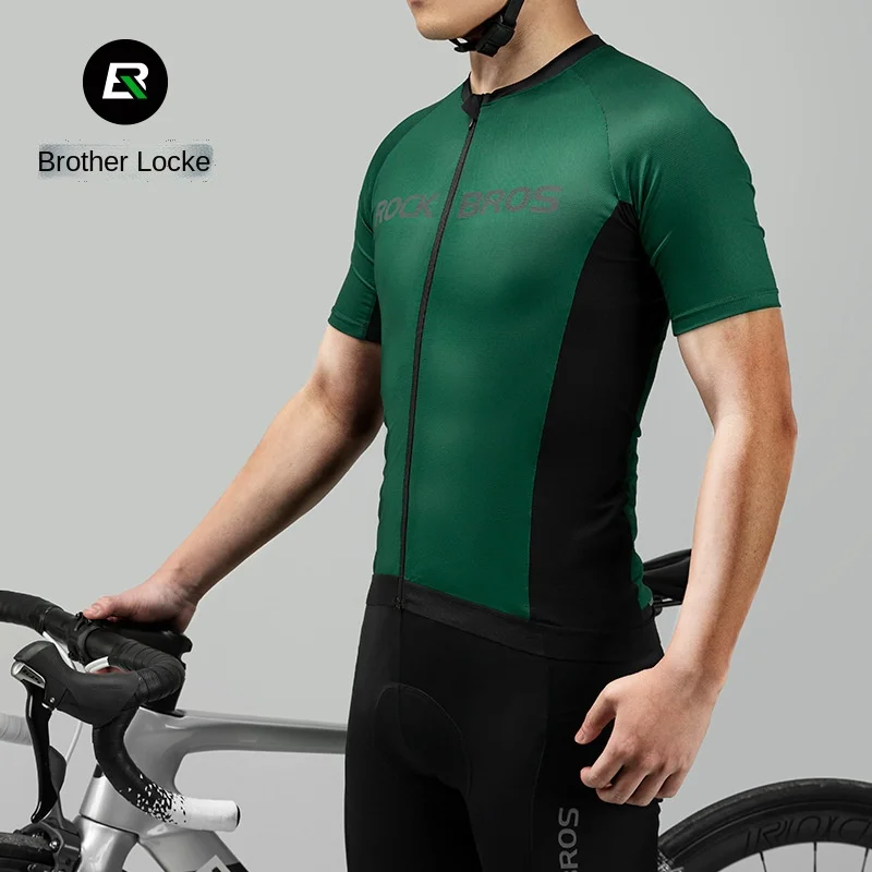 

Rock brothers riding suit summer summer short sleeved shorts, men's coat, mountain bike, road cycling sportswear.