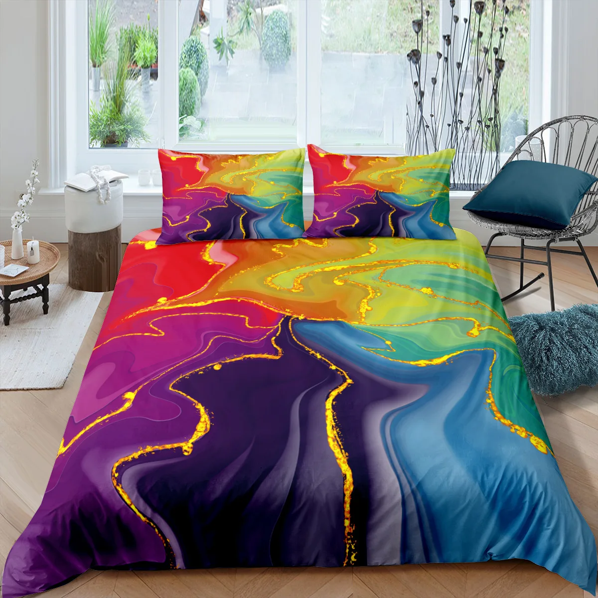 

Психоделический мраморный Комплект постельного белья, мягкое одеяло, комплект покрывал, покрывала, двойные королевские размеры, пододеяльник с наволочкой