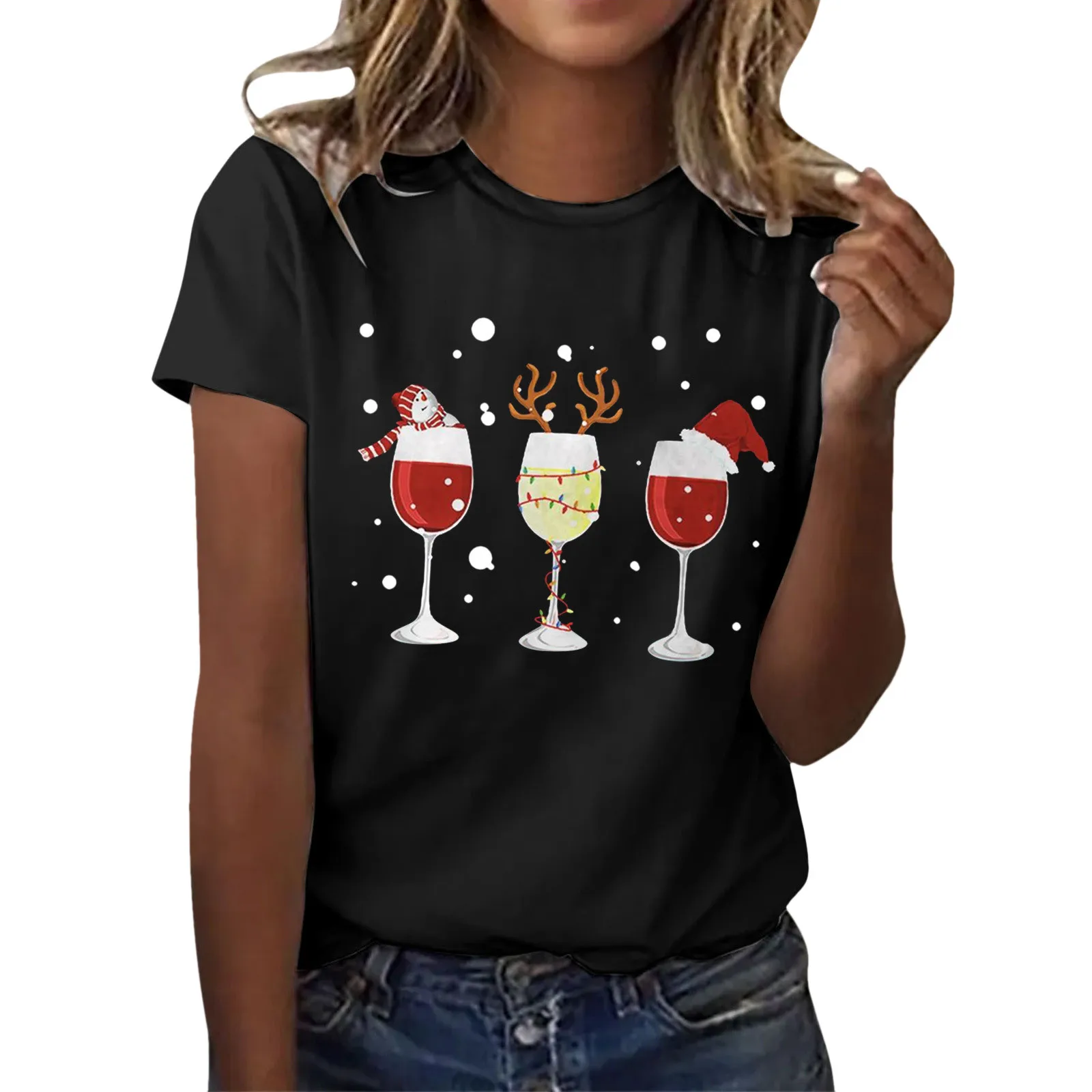 

Женская футболка с принтом какао, с круглым вырезом