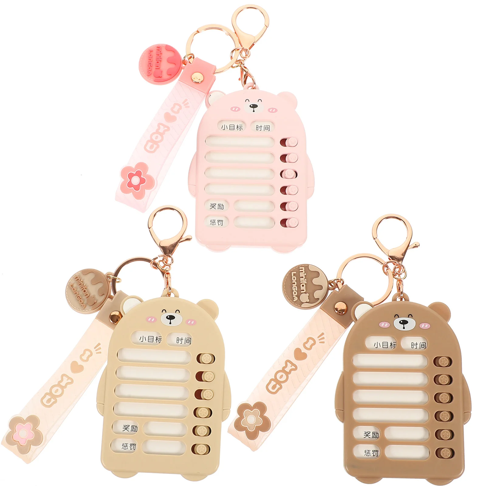 

3pcs Schedule Chart Keychain To Do List Schedule Pendant Chore Chart Keychain
