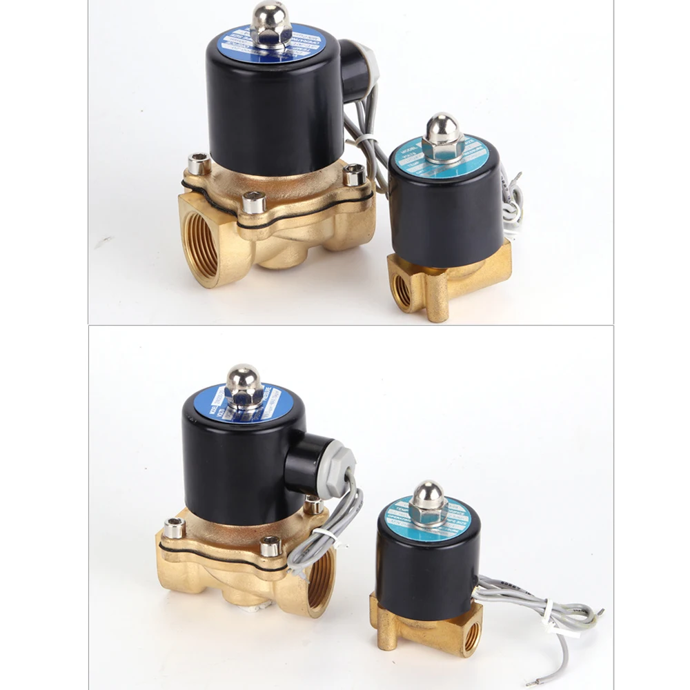 

Solenoid Valve Plumbing Manifolds Replaced Part Water Valves 2W DC12 Handy Installation Compact Size Upgraded Fittings 2W025-08