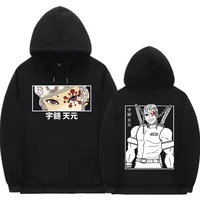 japanese anime demon slayer uzui tengen printed hoodie man streetwear men women fashion hoodies coat mens oversized sweatshirt
