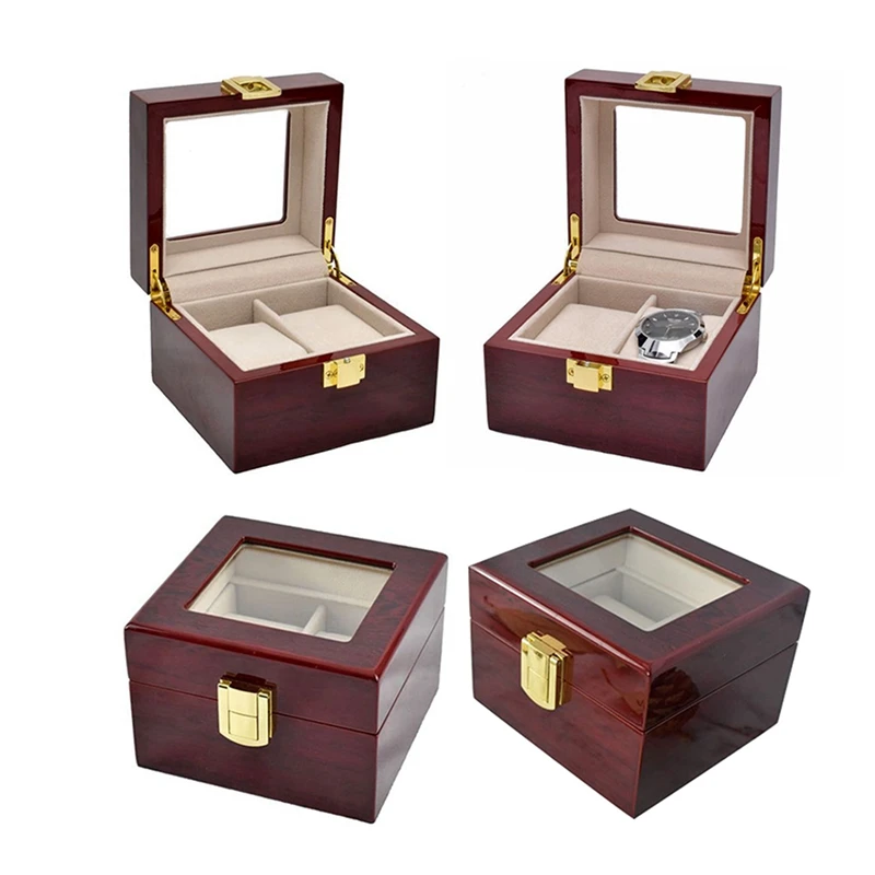Деревянные коробки для хранения часов 2 слота коробка органайзер ювелирных