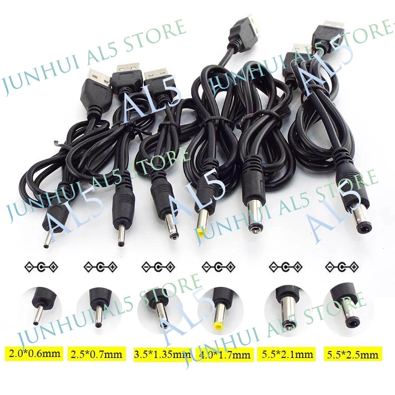 Фото Кабель-переходник USB Type A (штекер) на DC 5V (разъемы 2.0*0.6мм, 2.5*0.7мм, 3.5*1.35мм, 4.0*1.7мм, 5.5*2.1мм, 5.5*2.5мм) B5 №2