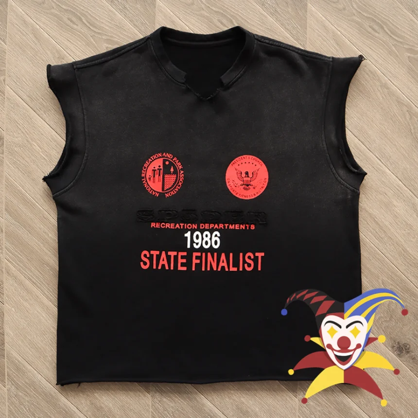 

Sleeveless Sp5der 555555 Cut T Shirt Men Women Top Quality Oversized Young Thug T-shirt Spiderweb Tees