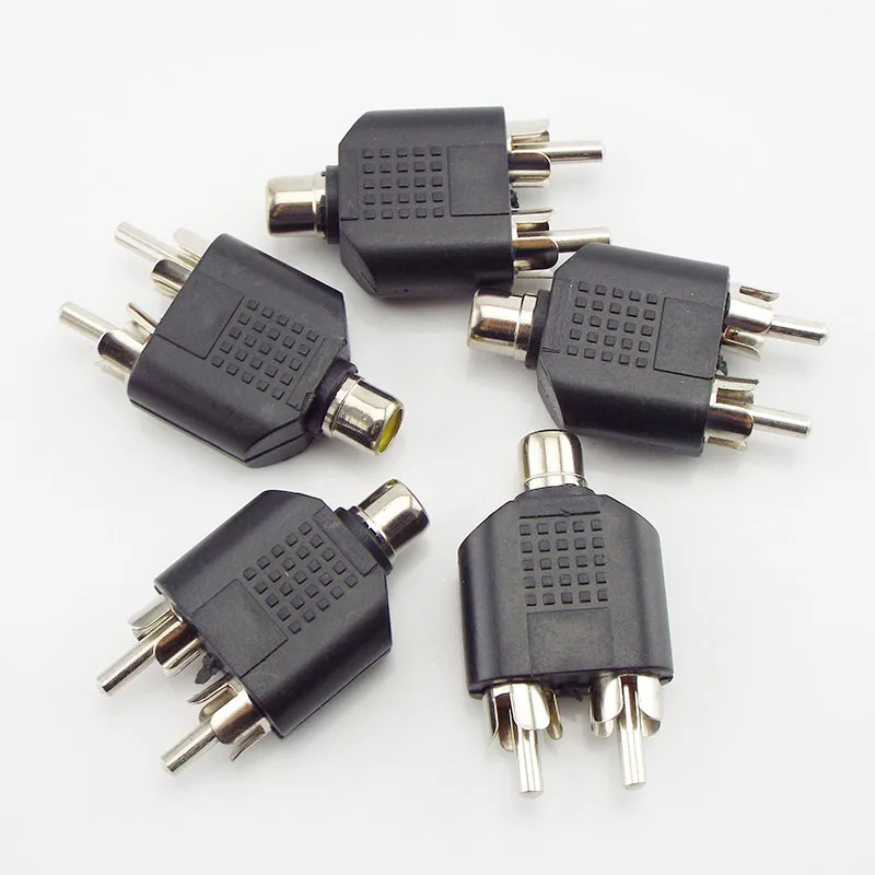 Разветвитель RCA Jack Y 1 гнездо на 2 штекера преобразователи для AV-аудио-видео