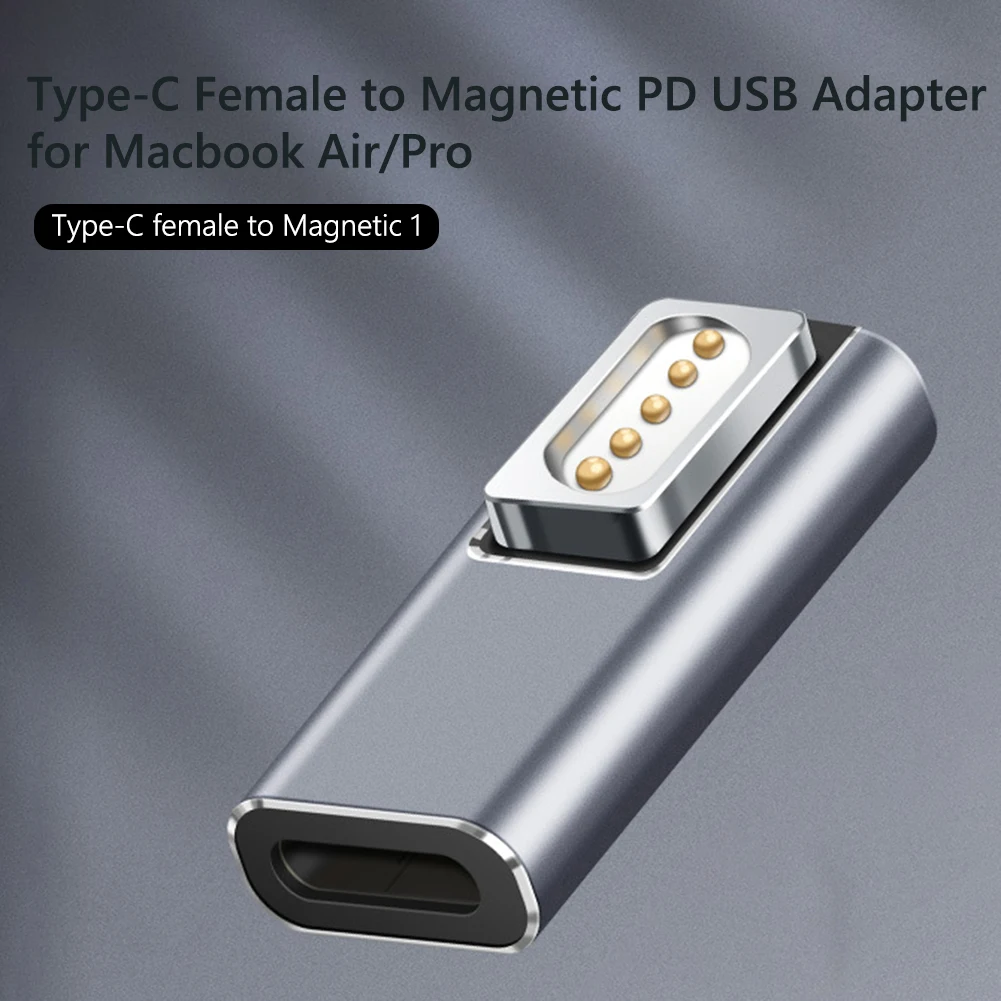 Магнитный адаптер USB C Тип C/DC5521 к Magsafe 1 2 разъем PD Женский для быстрой зарядки MacBook