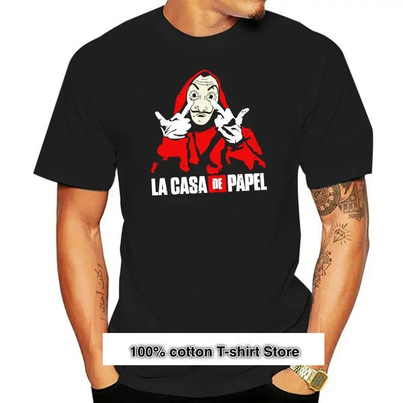 

Camiseta De La Casa De La Papel para hombre, camisa blanca De манга corta, индивидуализированная