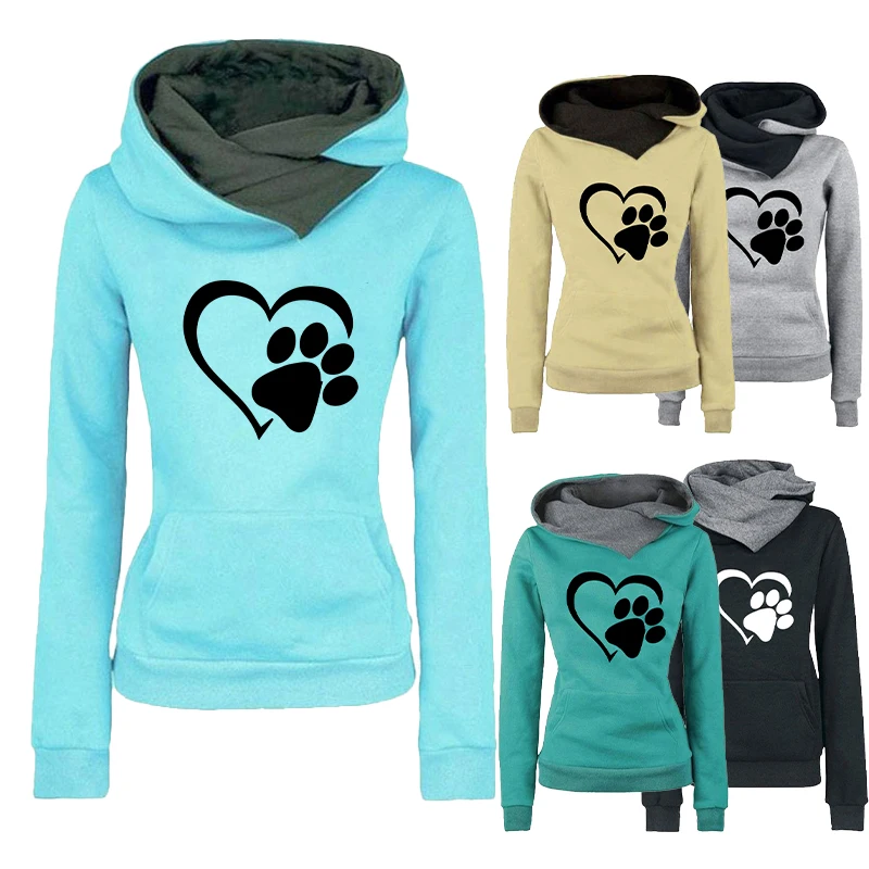 Женская толстовка с капюшоном на осень и зиму