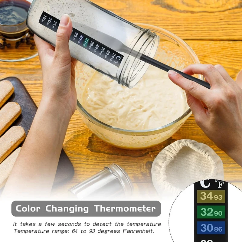 Стартовый Набор банок sourтеста с тканевой крышкой полоски для термометра 2