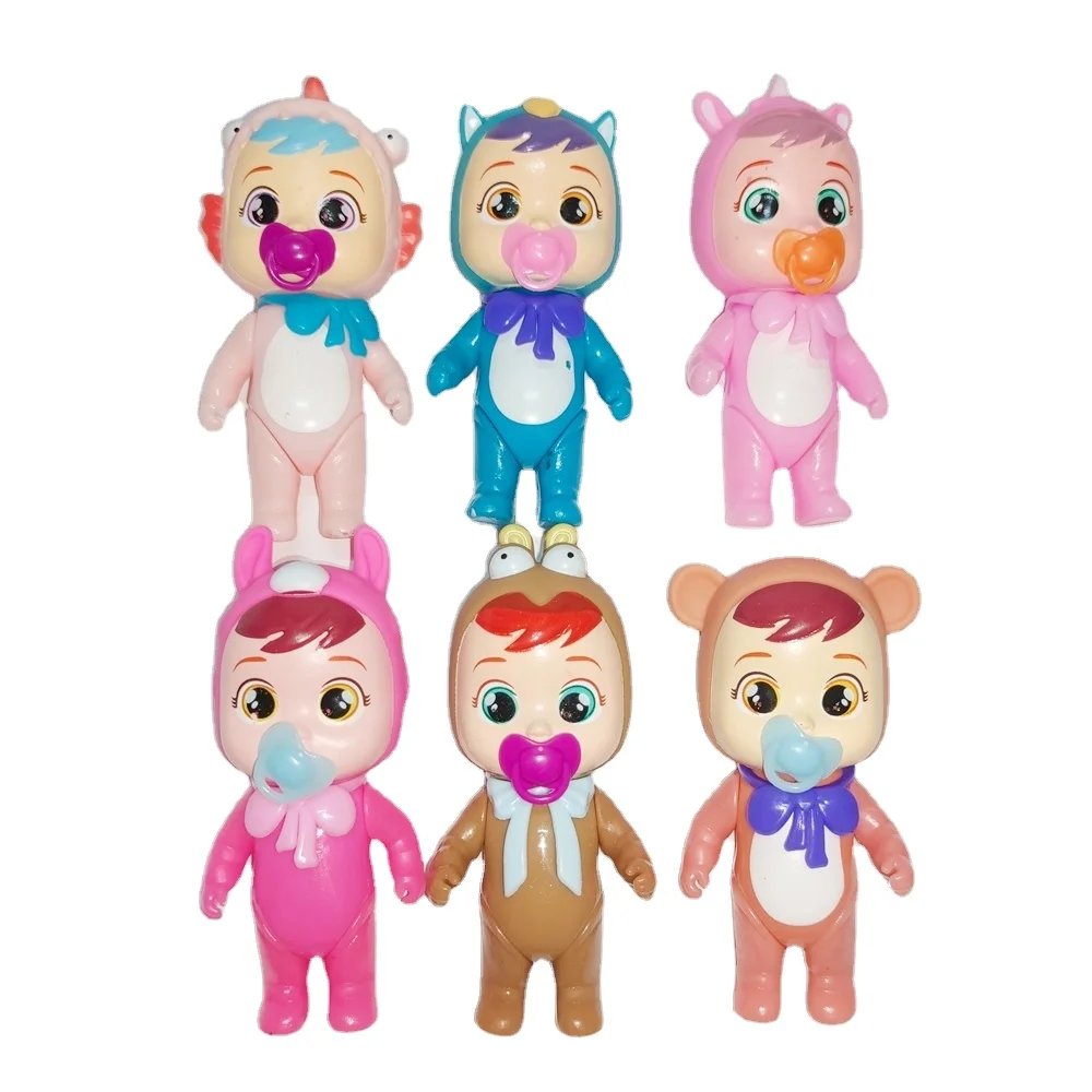 

1pcs 12cm Drinking Water Crying Baby Cry Doll Toy Children Girls Birthday Gift Vinyl Doll Play House Toys Animal Crying Doll