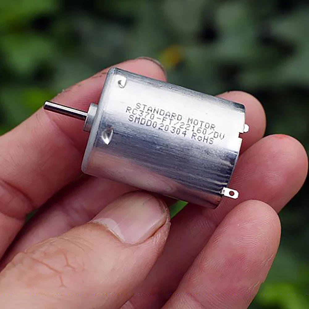1 шт., стандартный микро-двигатель RC370, постоянный ток, 3 в, 6 в, вольт, 6000 об/мин, бесшумная, сильная Магнитная мощность, большой крутящий момент, фотомагнитное устройство/22160, электрическое оборудование