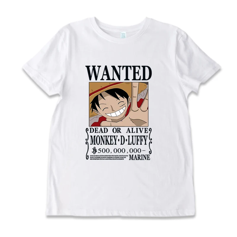

Футболка luffy, аниме, белая футболка, хлопковые повседневные топы из сукна, черная футболка, женская одежда