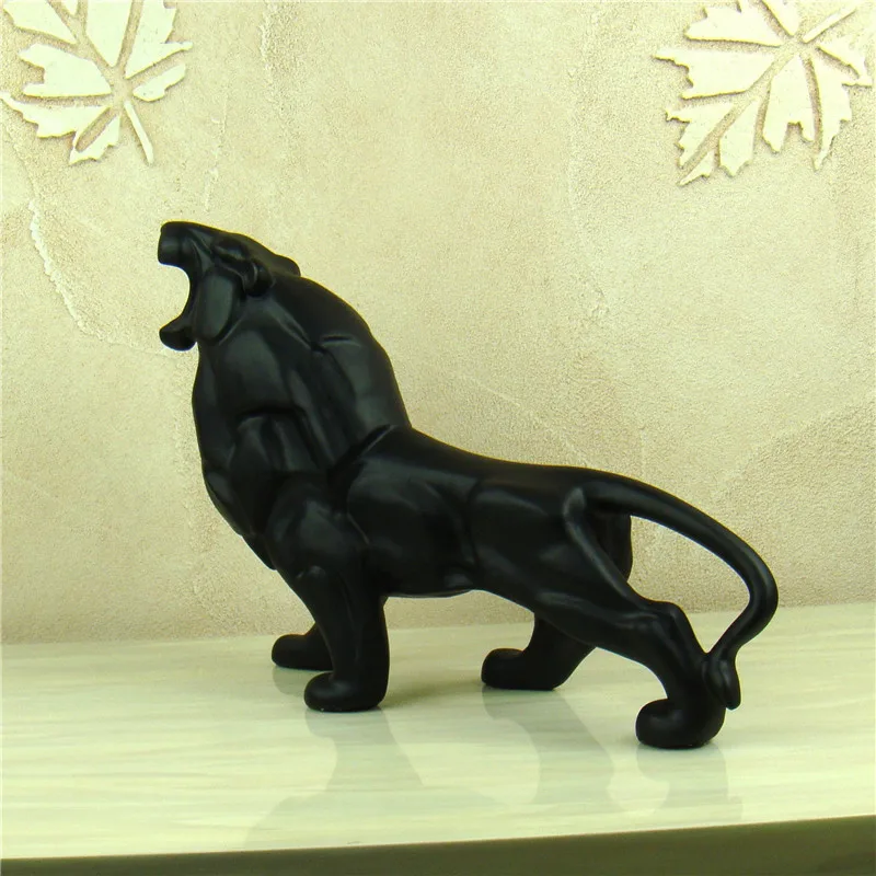 Абстрактная скульптура мышечного льва ручная работа статуя Хищника Саванна из