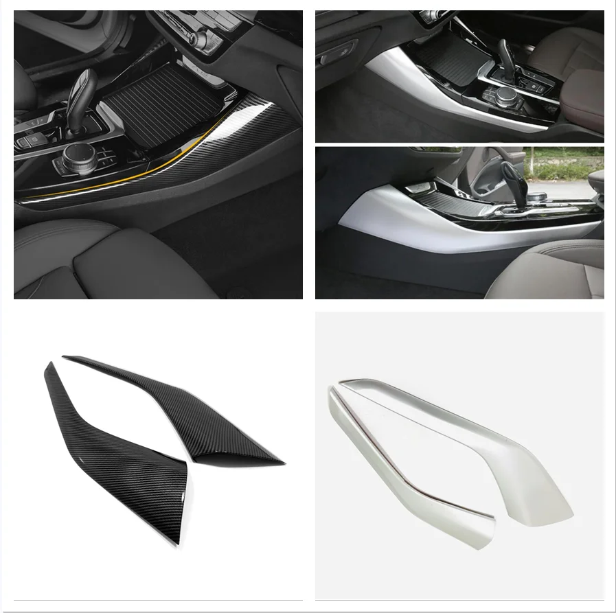 

For BMW X3 G01 X4 G02 2018 2019 2020 2021 Car Center Console Gear Shift Panel Sticker Decorative Strip Cover Trim Styling