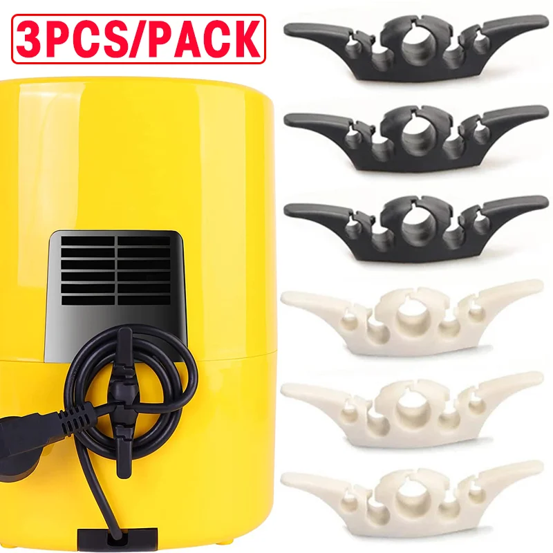 

3PCS Cable Winder 5 Hole Manager Multi-function Organizer Clamp Kitchen Wire Winder for Air Fryer Coffee Maker Oven Wire Winder
