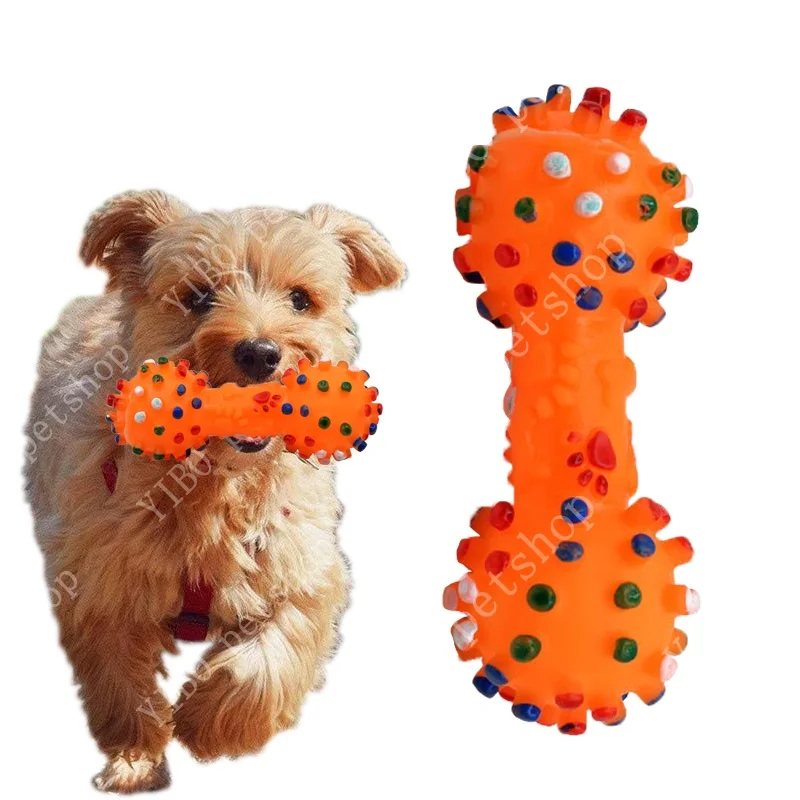 

Резиновая игрушка-пищалка в горошек, 1 шт.