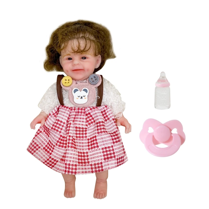 

L21F 6.3" Baby Reborn Realistic Doll Room Decoration Infant New Year Relax Toy