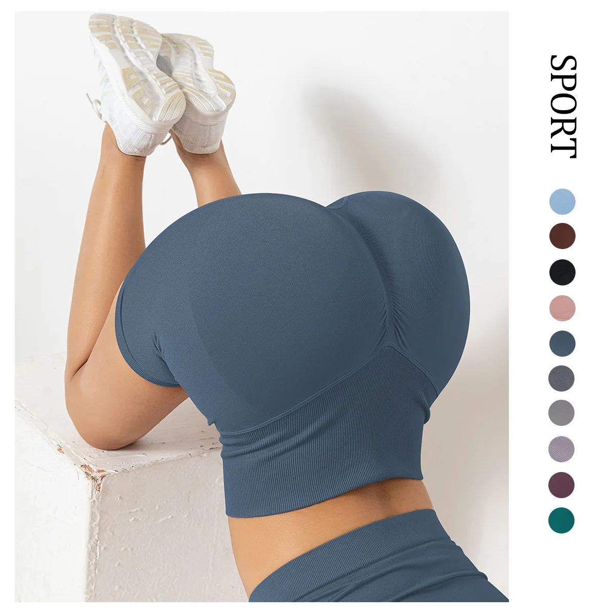 

10 COLORS Women Fitness Shorts High Waist Seamless Sexy Tight Hip Lifting Shorts Workout Running Summer Gym Cycling Leggins