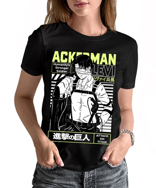 Футболка UNISEX ATTACK ON TITAN CAPIT (12) LEVI ACKERMAN BATALLA FINAL