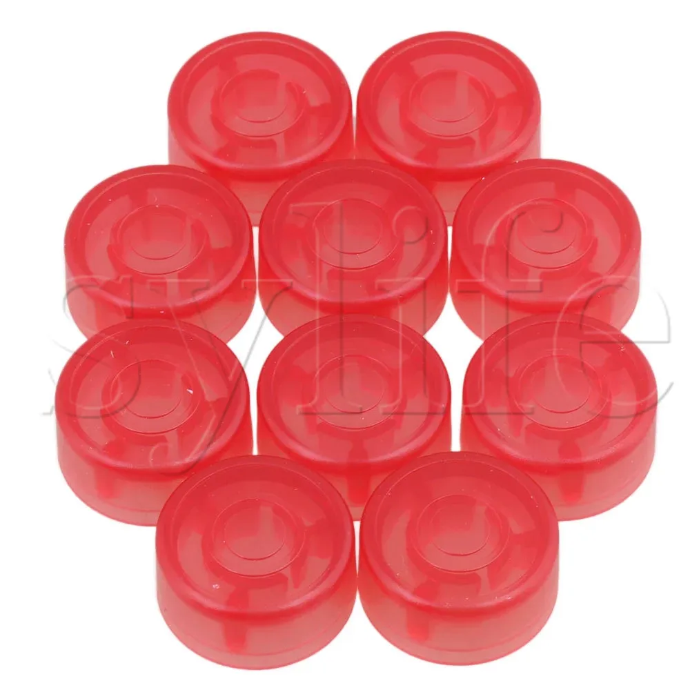 

10x Red Electric Guitar Effects Accessories Stomp Switch Pedal Cap