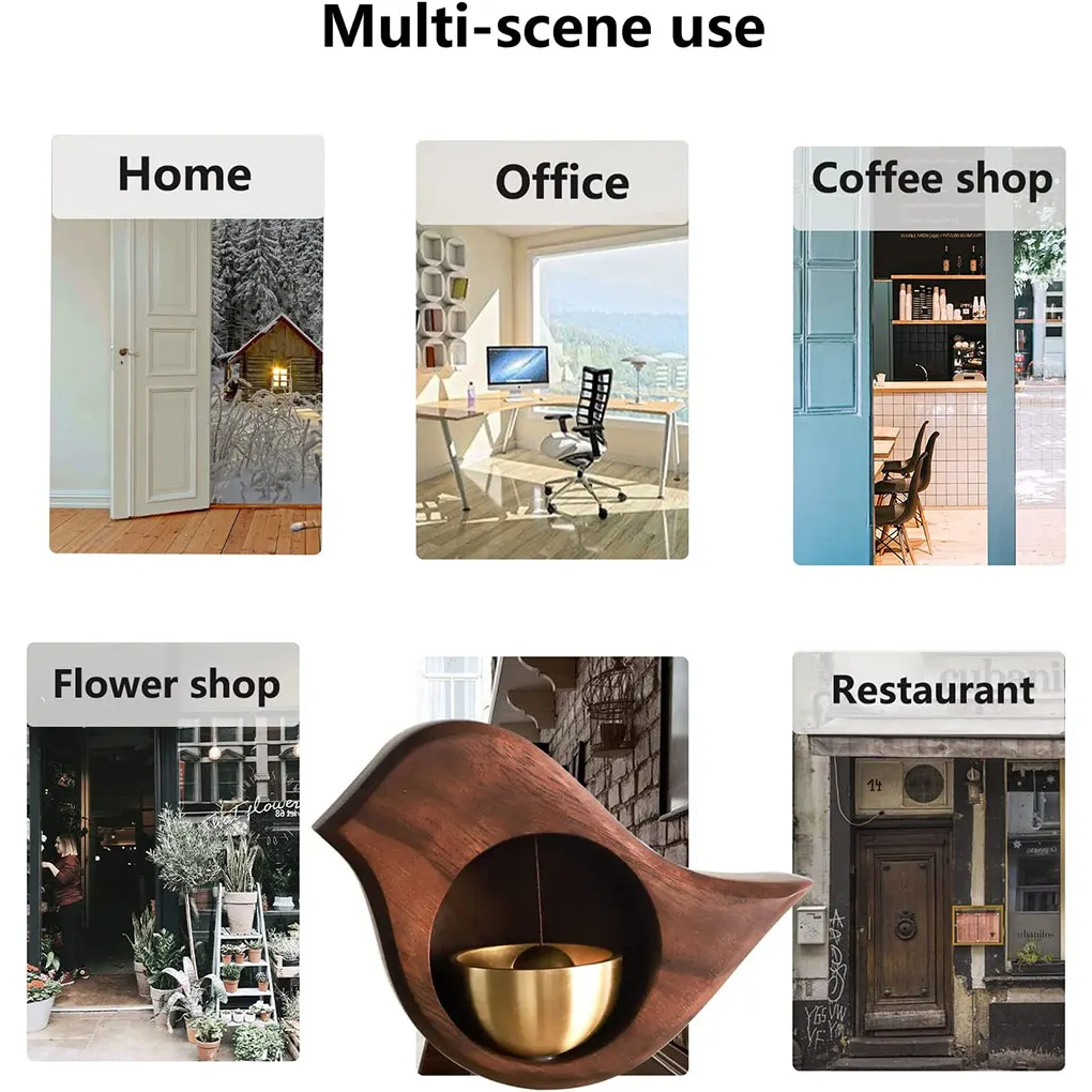 

Wind Chime Doorbell Door Knocker with Adhesive Design Windbell Ornament