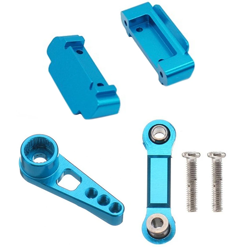 

2 шт., передний и задний бампер для Wltoys A959-B Blue и 1 комплект металлических рулевых серворулевых ручек 25T + металлические серворулевые рулевые с...