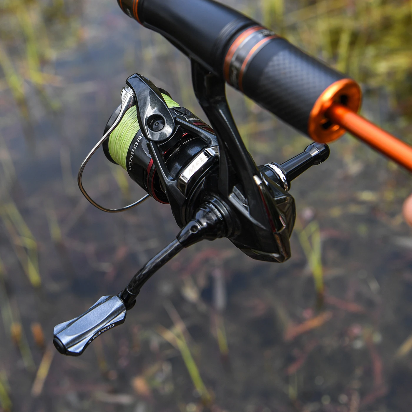 Фото Gomexus 35 мм с одной ручкой 18 мм, алюминиевая ручка для Shimano Stradic FL Stella Vanford Vanquish Exsence Sephia Light Game Reel №4