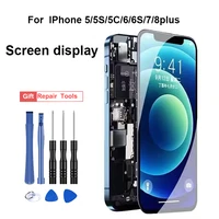 100 new aaa lcd display for iphone 6 7 8 6s plus touch screen for iphone 5 5c 5s se display test good touch tools