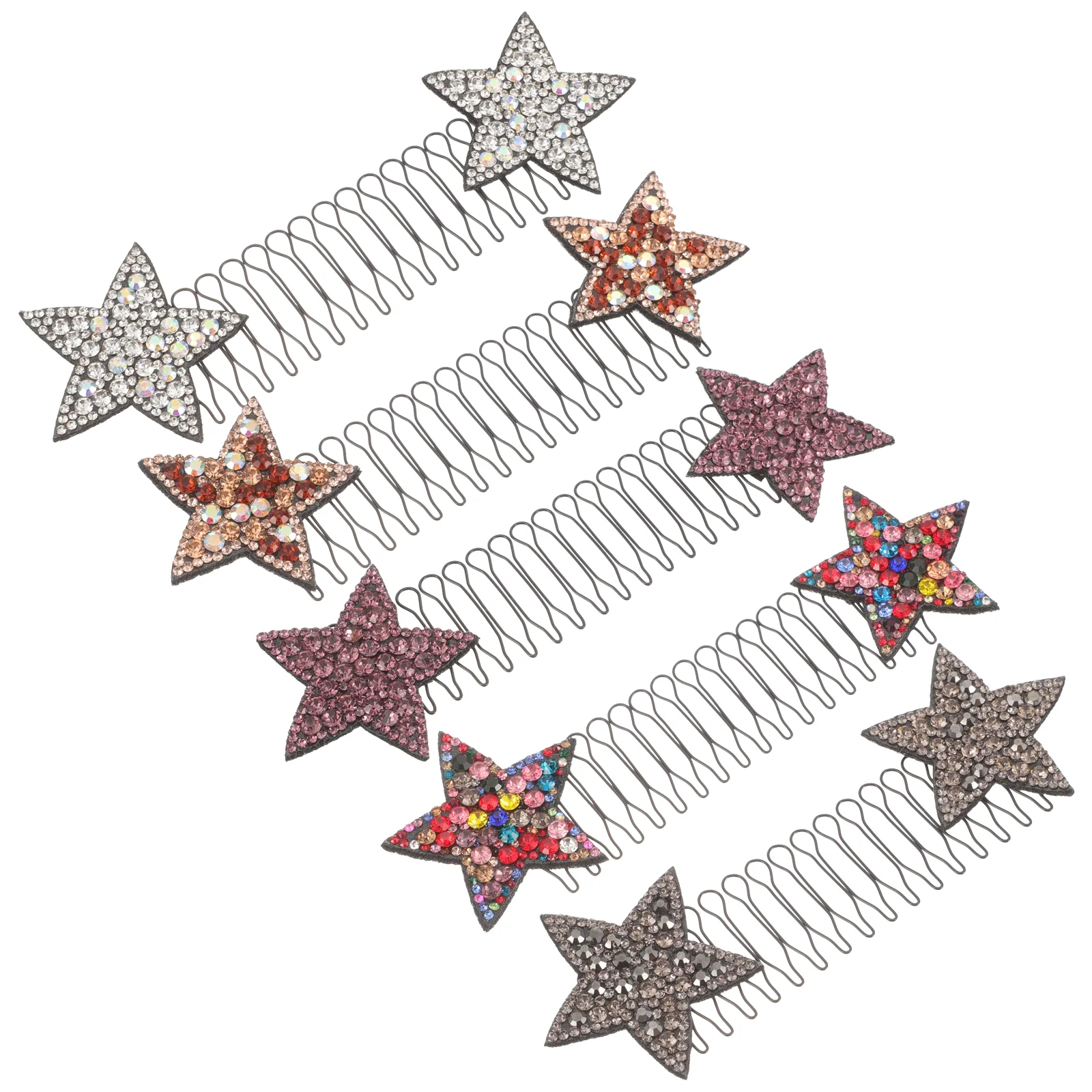 

5 Pcs Hair Clip Pin Accessories Teen Girls Tongs Women Jewelry Combs Back Head Rhinestone Hairpin
