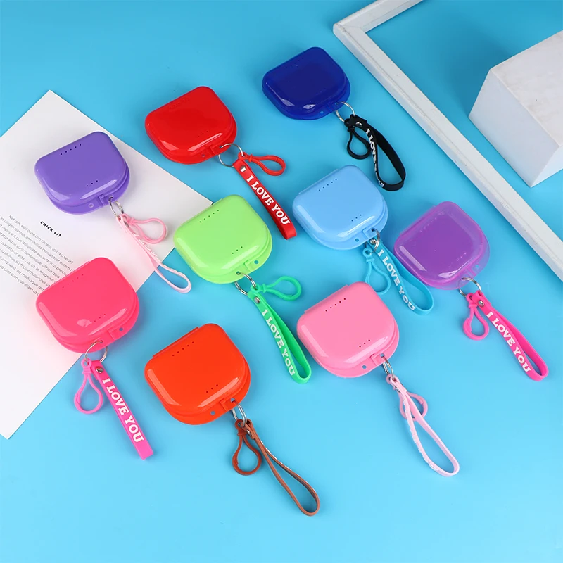 

1PC Denture Case Orthodontic Teeth Box Orthodontic Dental Retainer Chain Storage Container Holder Invisible Hygiene Brace Box