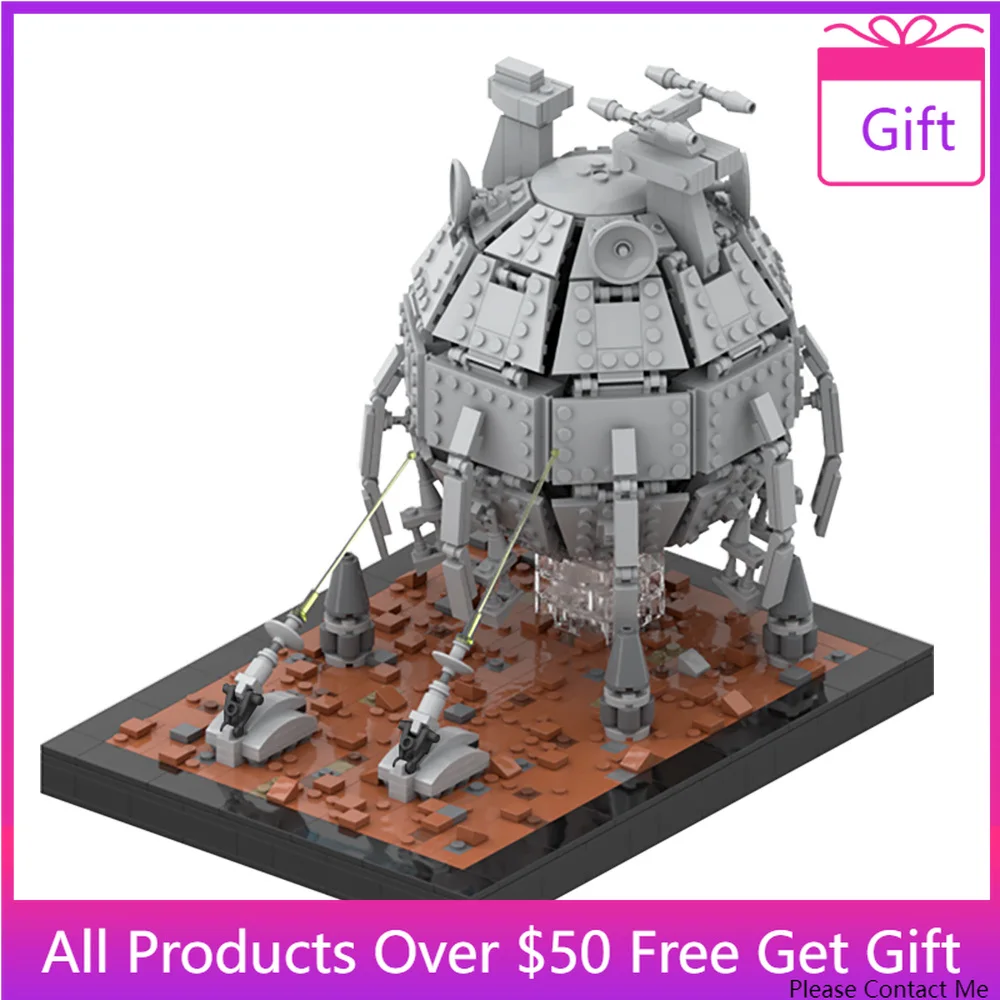 

MOC Space Wars Battles of Geonosis Core Ship Building Blocks Battle Base Famous Scene View Spaceship Bricks Toys For Child Gifts