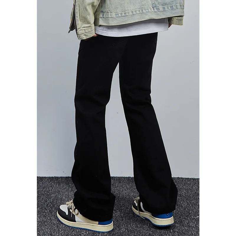 Streetwear Men 2022 New Vintage High Street Recreational Black Pants Straight Cylinder Comfortable Loose Jeans Autumn Female