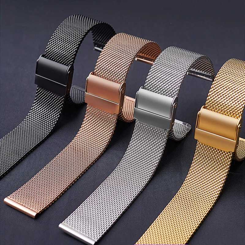 

For DW Watch Steel Band Mesh Strap for Daniel Wellington Watch Band Metal Ultra-thin Universal Stainless Steel Bracelet 10-22 mm